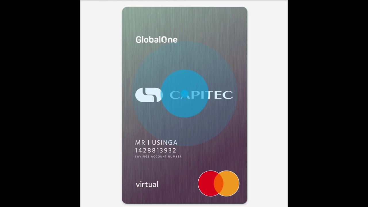 Виртуальная карта в новом приложении Capitec