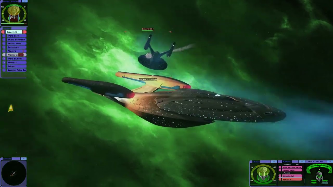 Star Trek: Bridge Commander | WC USS Polaris vs Aftermath Sovereign