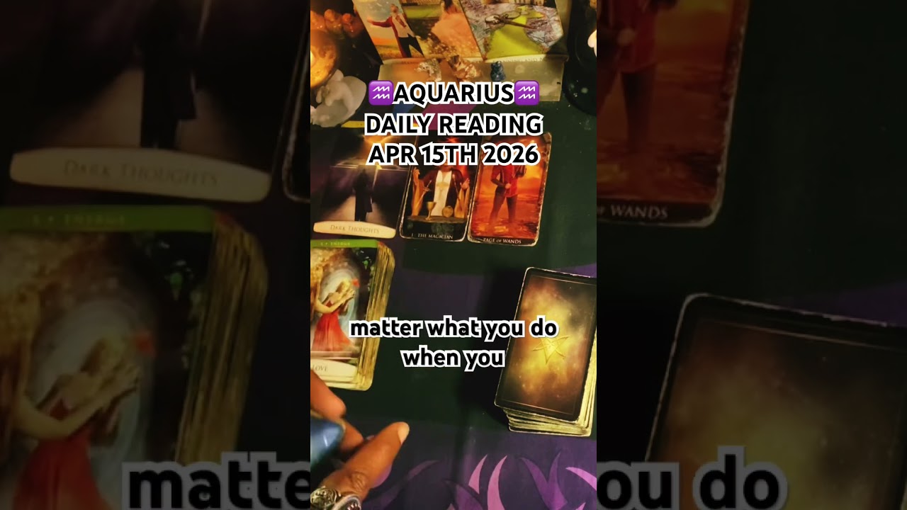 ♒️ЕЖЕДНЕВНОЕ РАСПИСАНИЕ ДЛЯ ВОДОЛЕЙ 15.04.2026♒️✨Ежедневные гороскопы на картах Таро для всех зна...