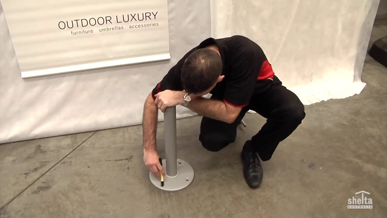 Shelta - Asta Cantilever Umbrella on ground Installation