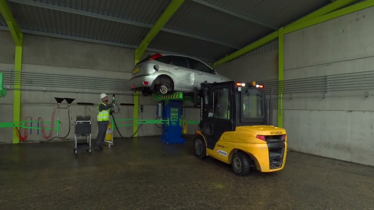 Green Car Depollution System in Action at Global Ardour | Vehicle Recycling Equipment