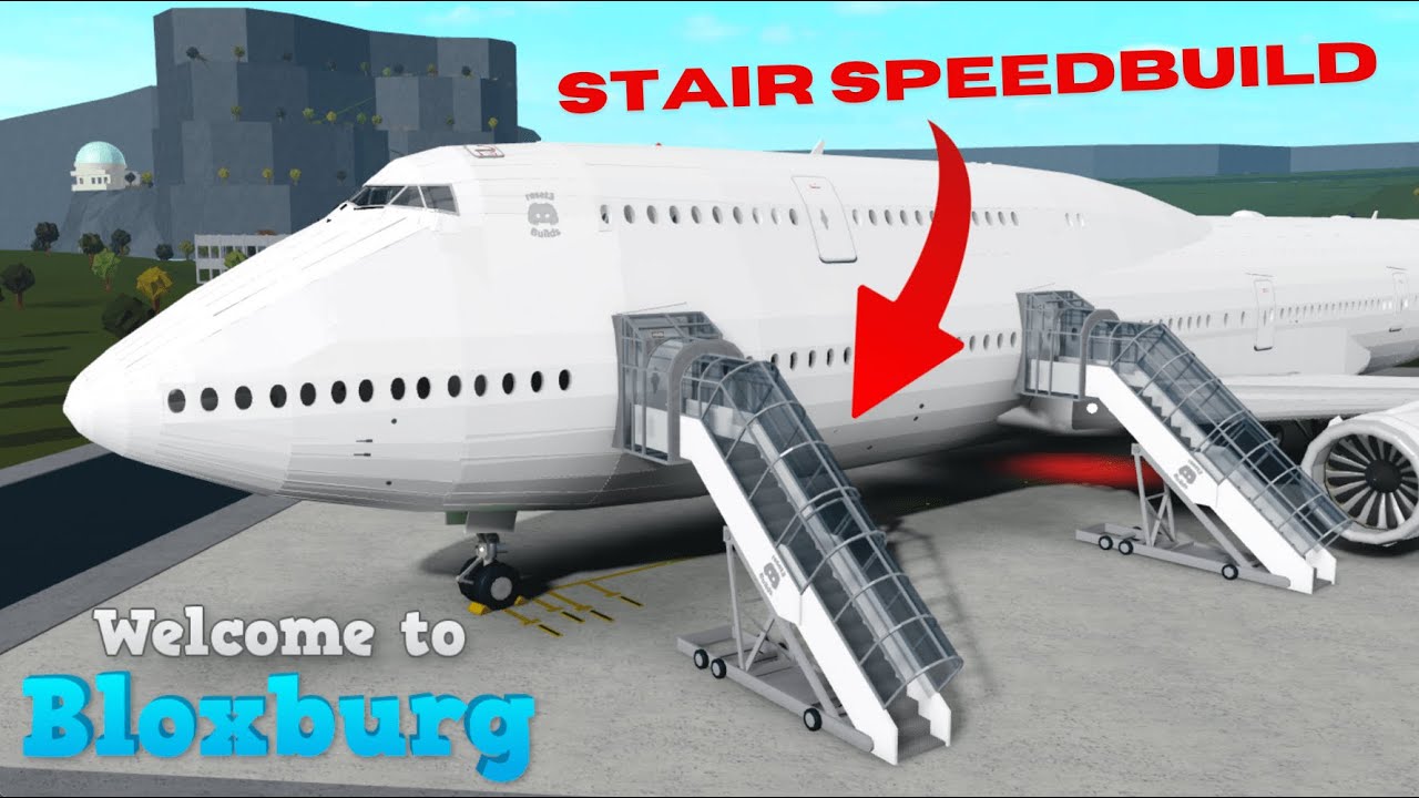 Bloxburg | Making a stair for my 747-8 (Speedbuild)