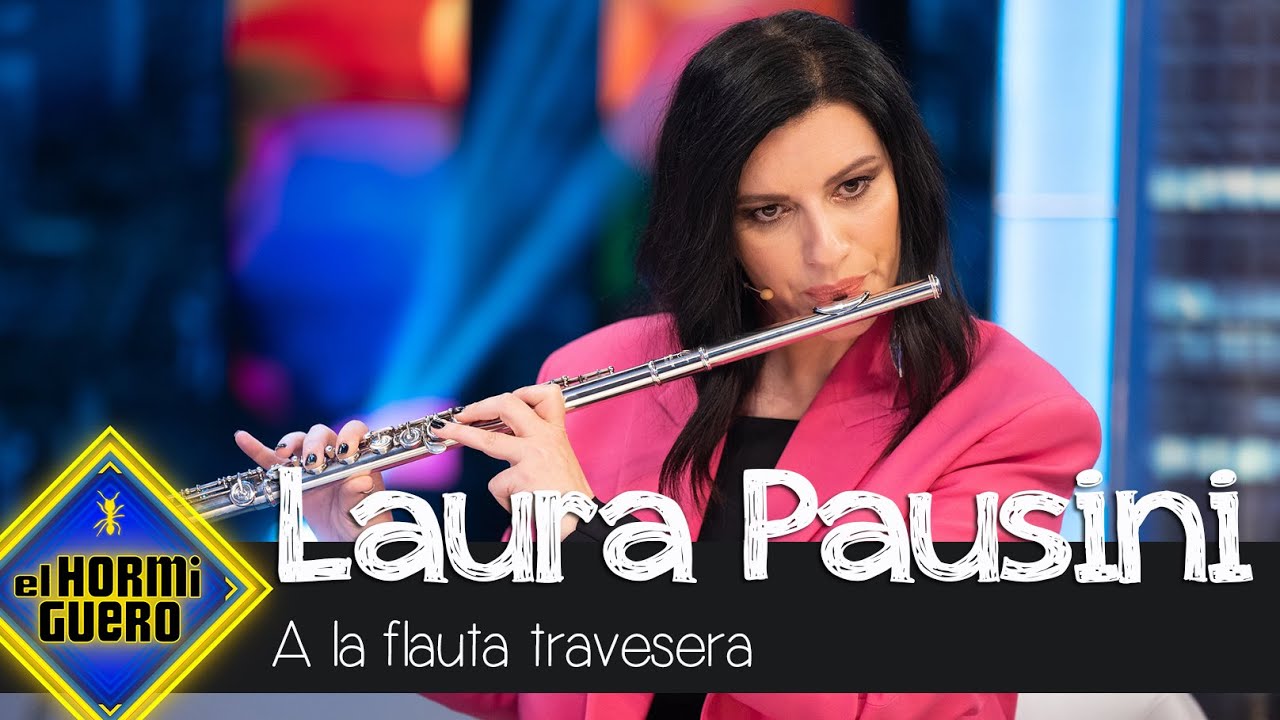 Laura Pausini enseña a Pablo Motos a tocar la flauta travesera - El Hormiguero