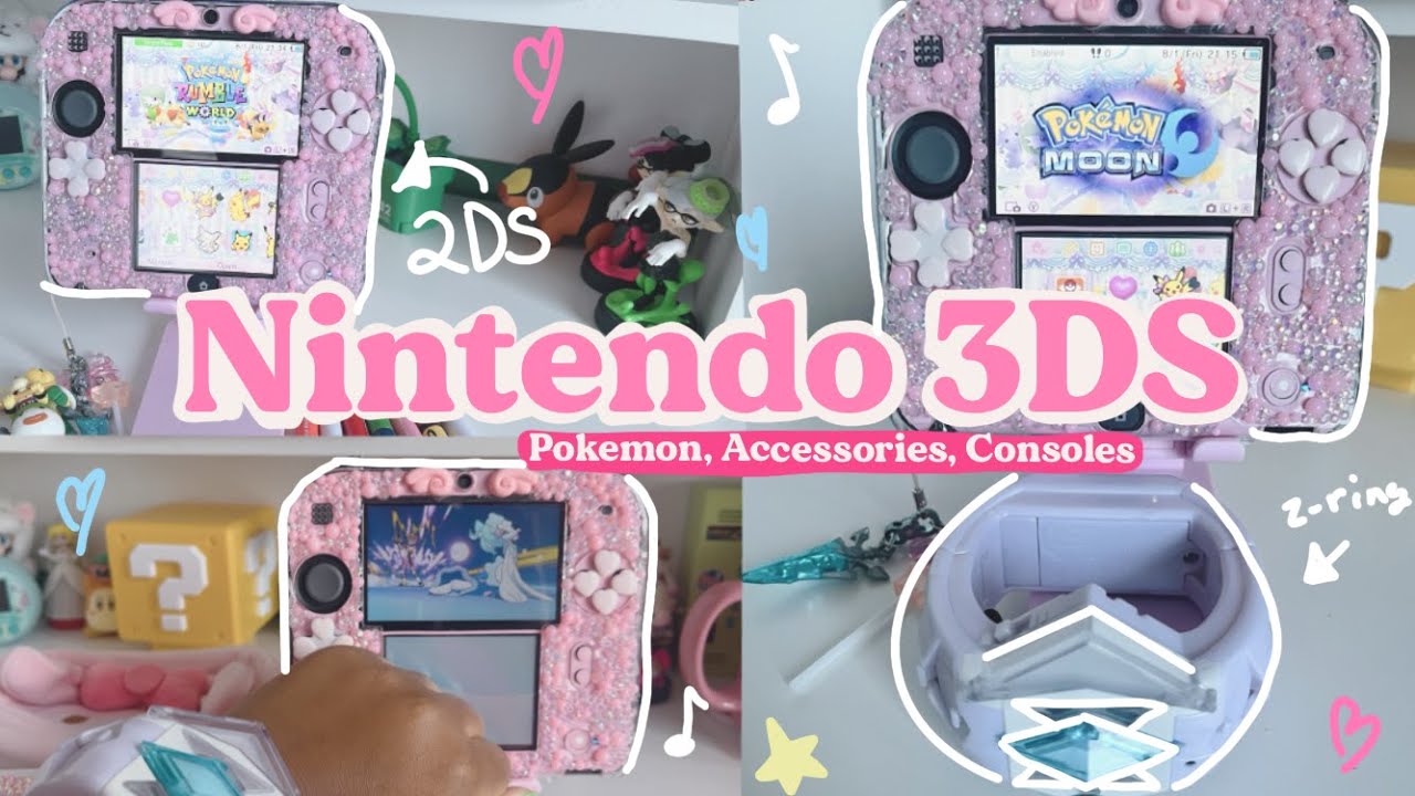 My Nintendo 3DSLL & 2DS Collection ‧ ୨୧˚ 🍥👾💕| Accessories, Consoles, Pokemon