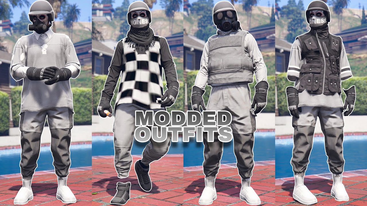 GTA 5 ONLINE - HOW TO GET MULTIPLE GRAY MODDED OUTFITS ( TRANSFER GLITCH)