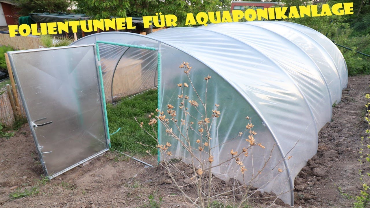Folientunnel aufbauen - Aquaponik