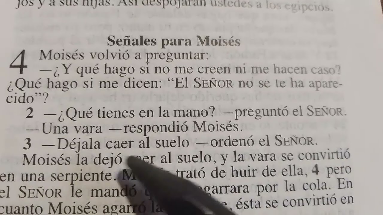 ÉXODO 3:19-22 y 4: Señales para Moisés 
