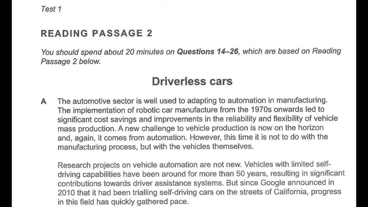 Driverless Cars | IELTS 15 Reading Answers with Explanation