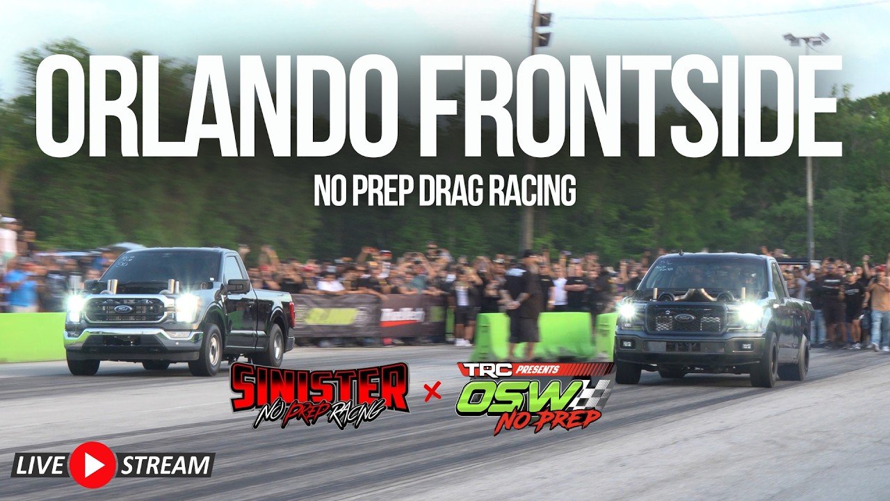 🔴 LIVE- Orlando No Prep Drag Racing- 100+ Cars | Sinister Performance x TRC