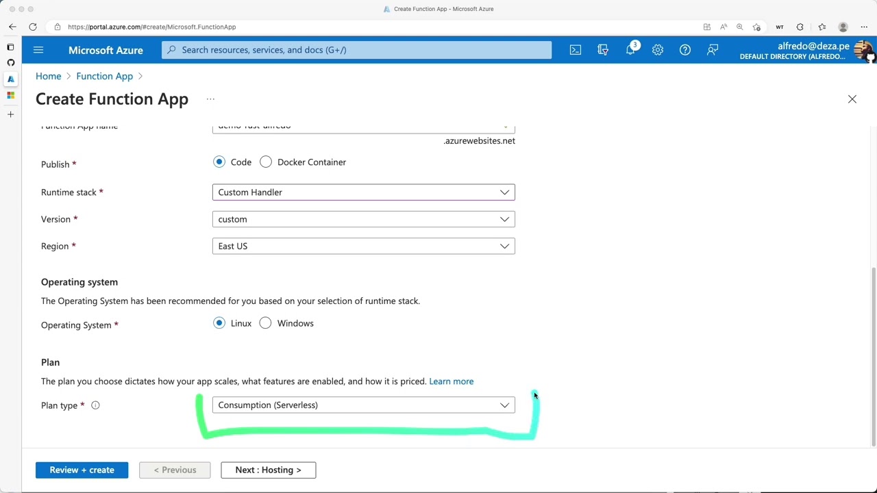 Deploy Rust on Azure Functions
