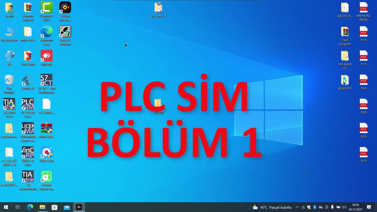 Siemens PLC eğitimi PLCSİM B&ouml;l&uuml;m 1