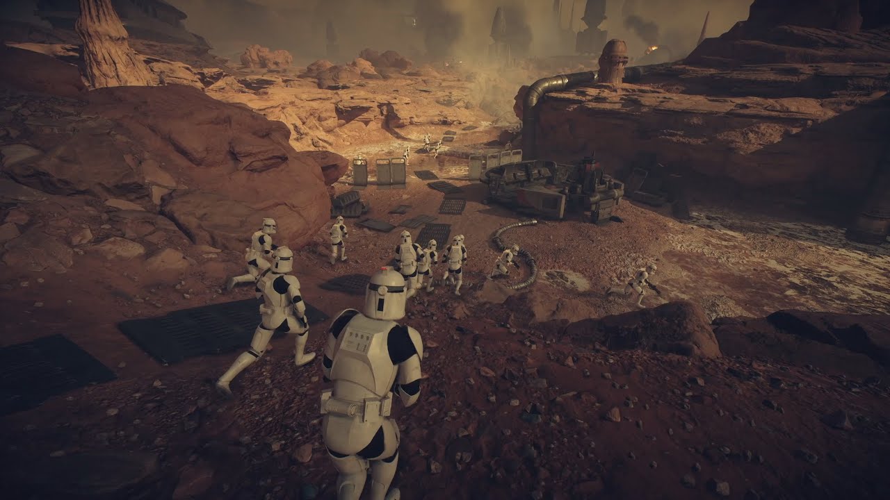 Star Wars Battlefront II Clone Troopers Vs The First Order Geonosis Supremacy Ai Battle