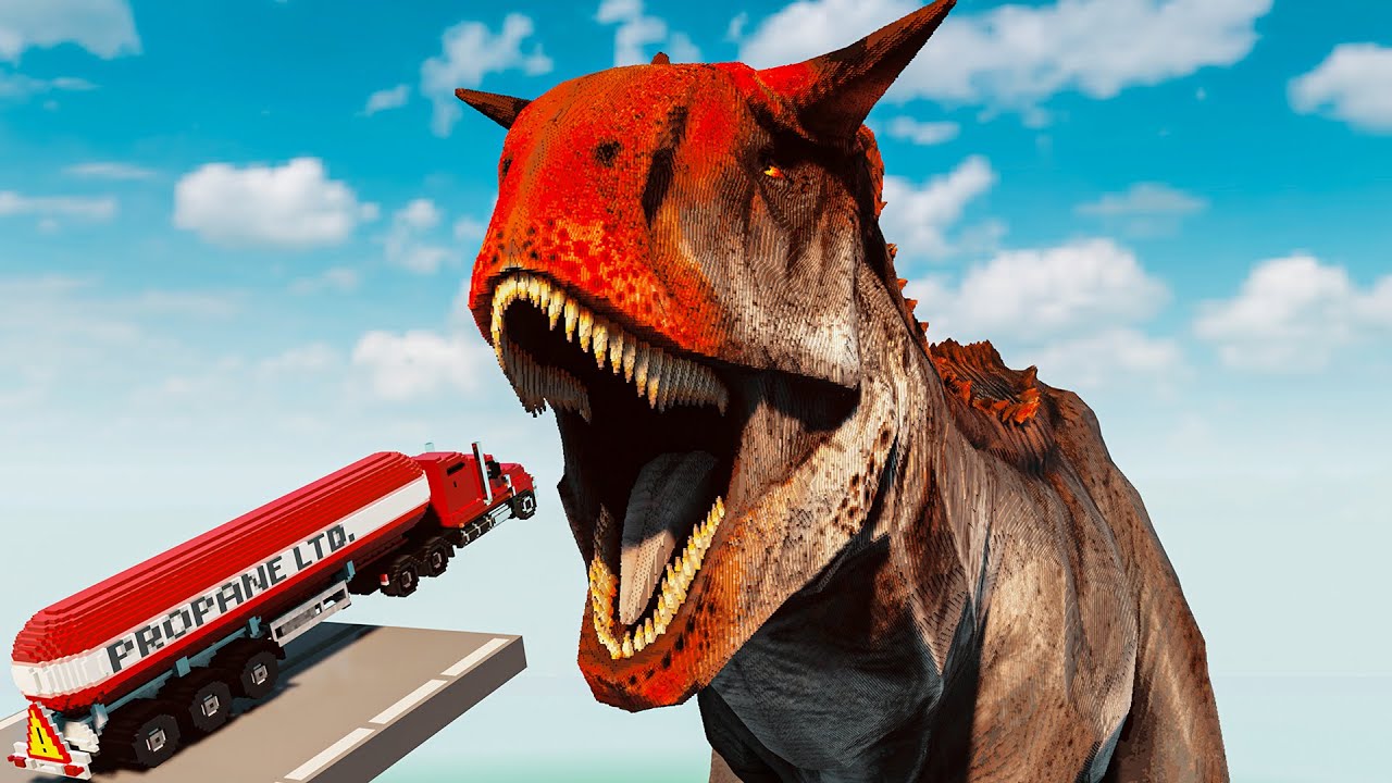 Cars vs Carnotaurus | Teardown