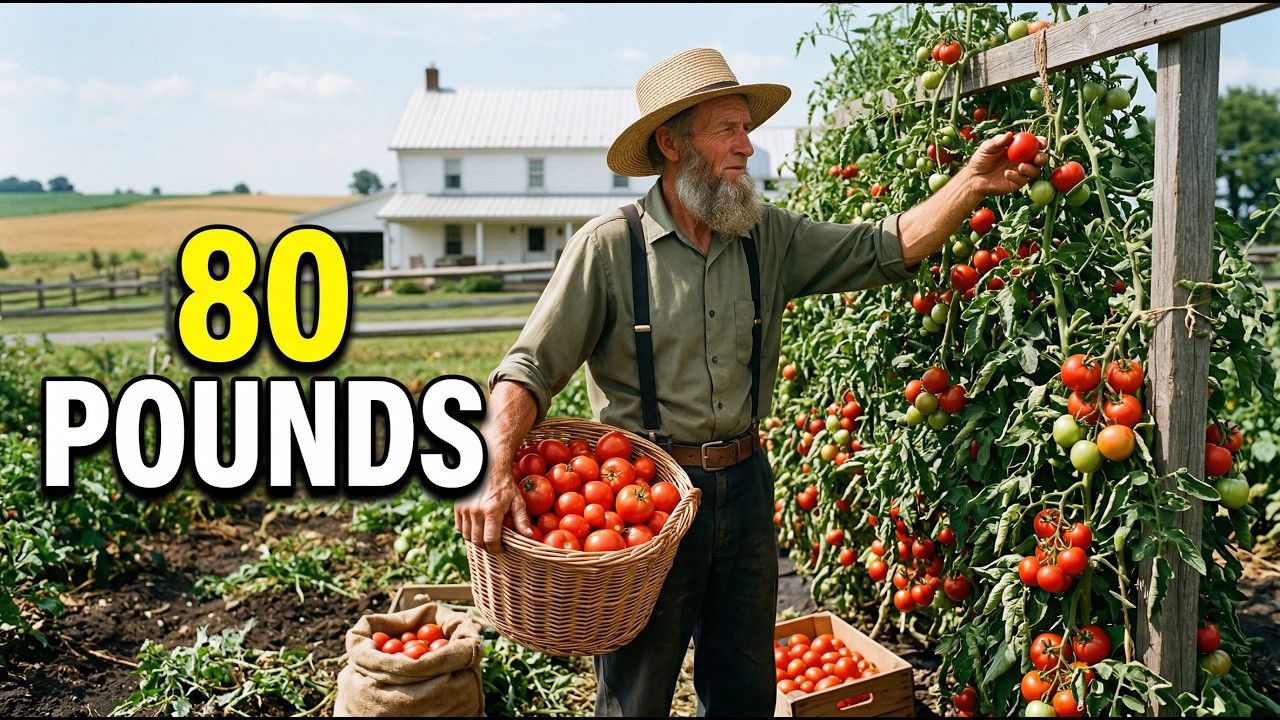 What the Amish Do to Tomato Plants That Produces 80 Pounds Each