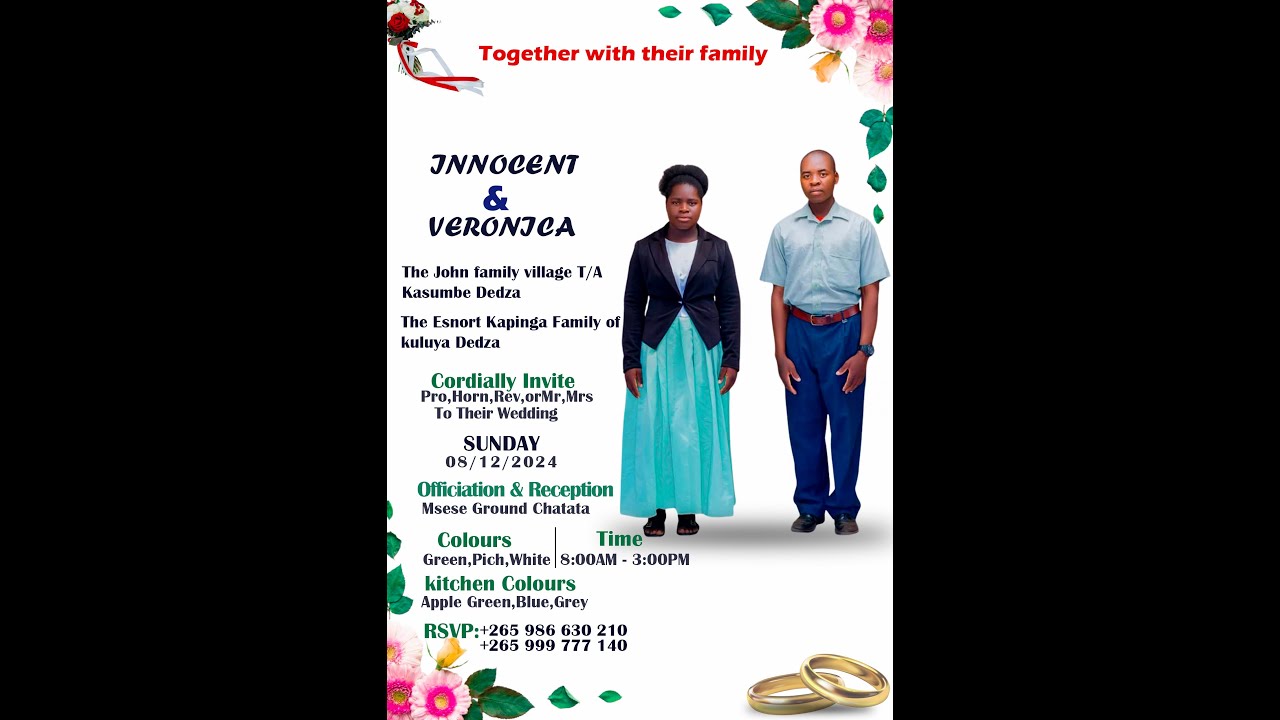 Weeding Ceremony  08/12/2024 Sister Veronica  &  Brother Innocent John