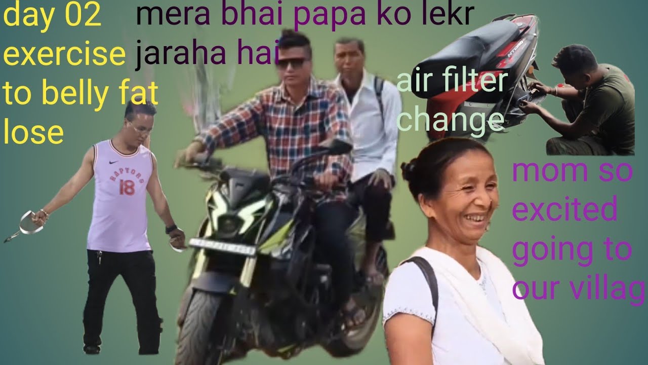 💪jym #air filter change #mom and dad ko ghat mein drop Kiya and Mom so happy #vlog 