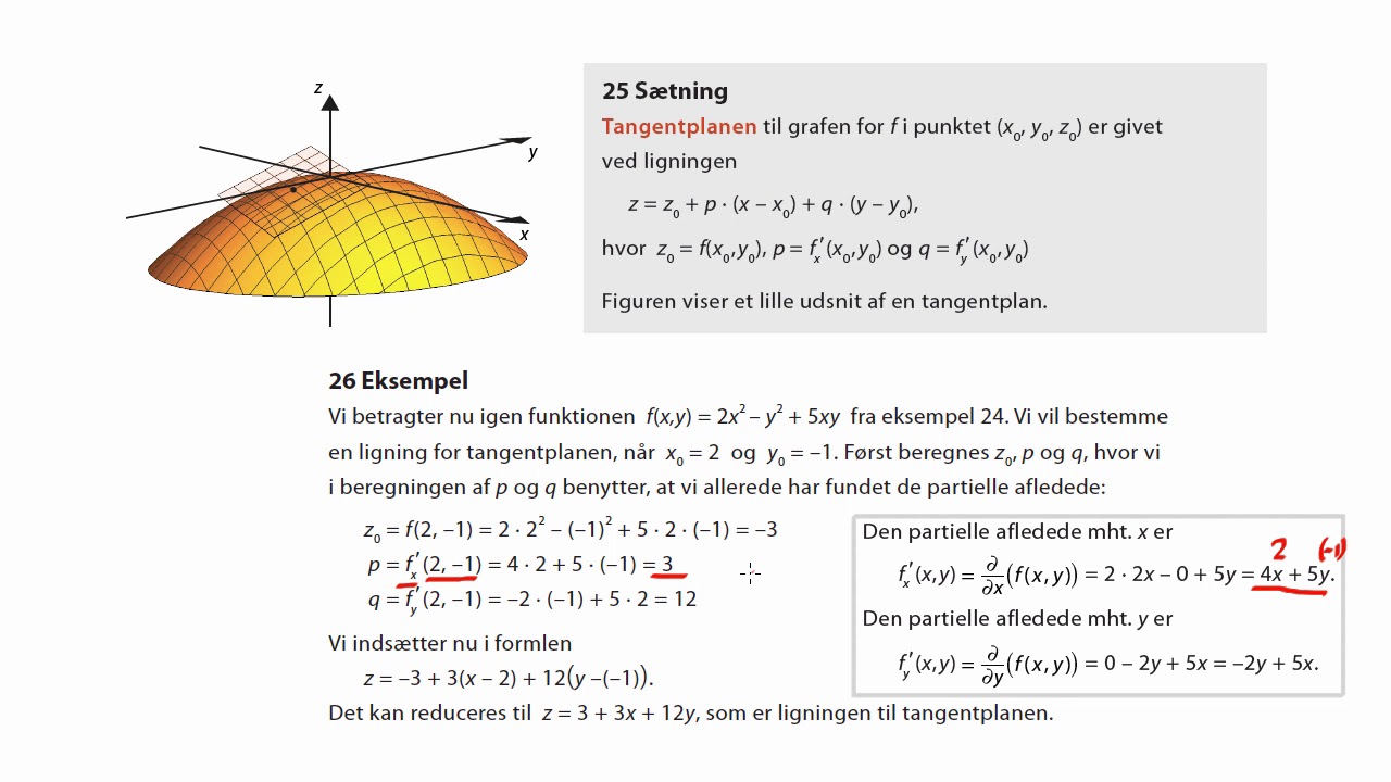 Eks. 26: Tangentplan