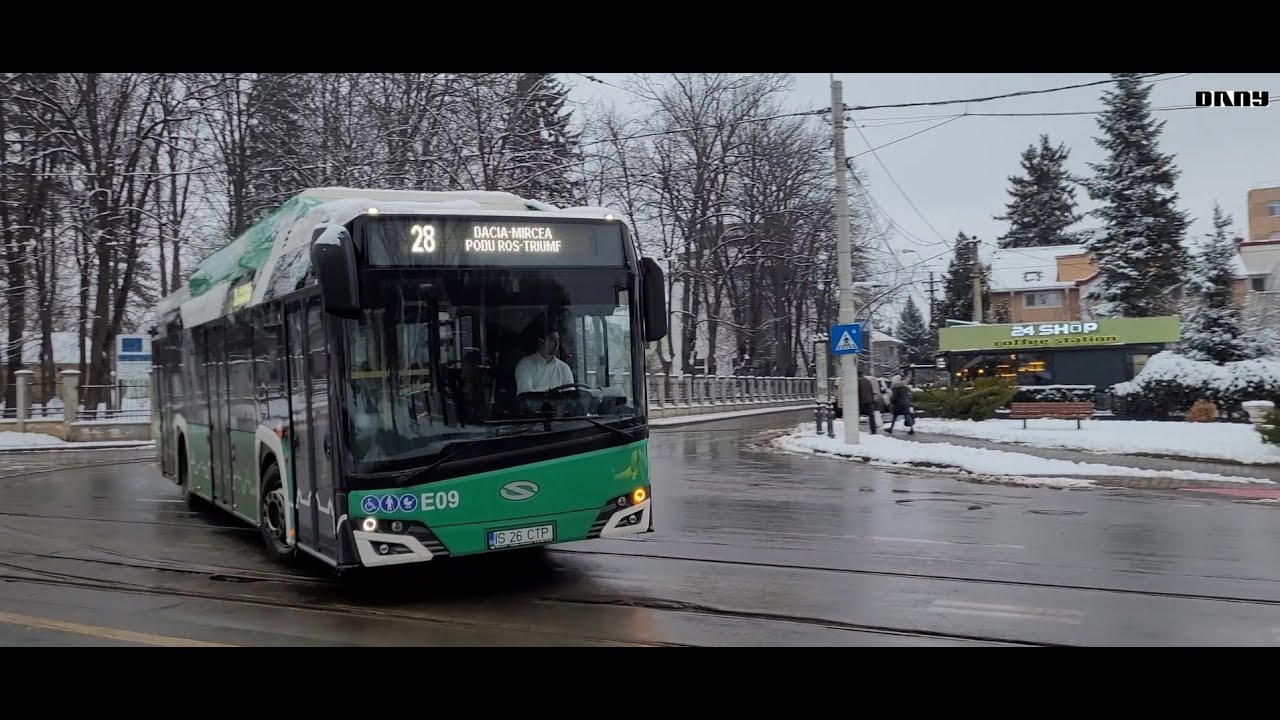Buses in Iasi / Autobuze in Iasi🚍| Solaris Urbino 12 Electric - Ianuarie 2023 [winter edition]