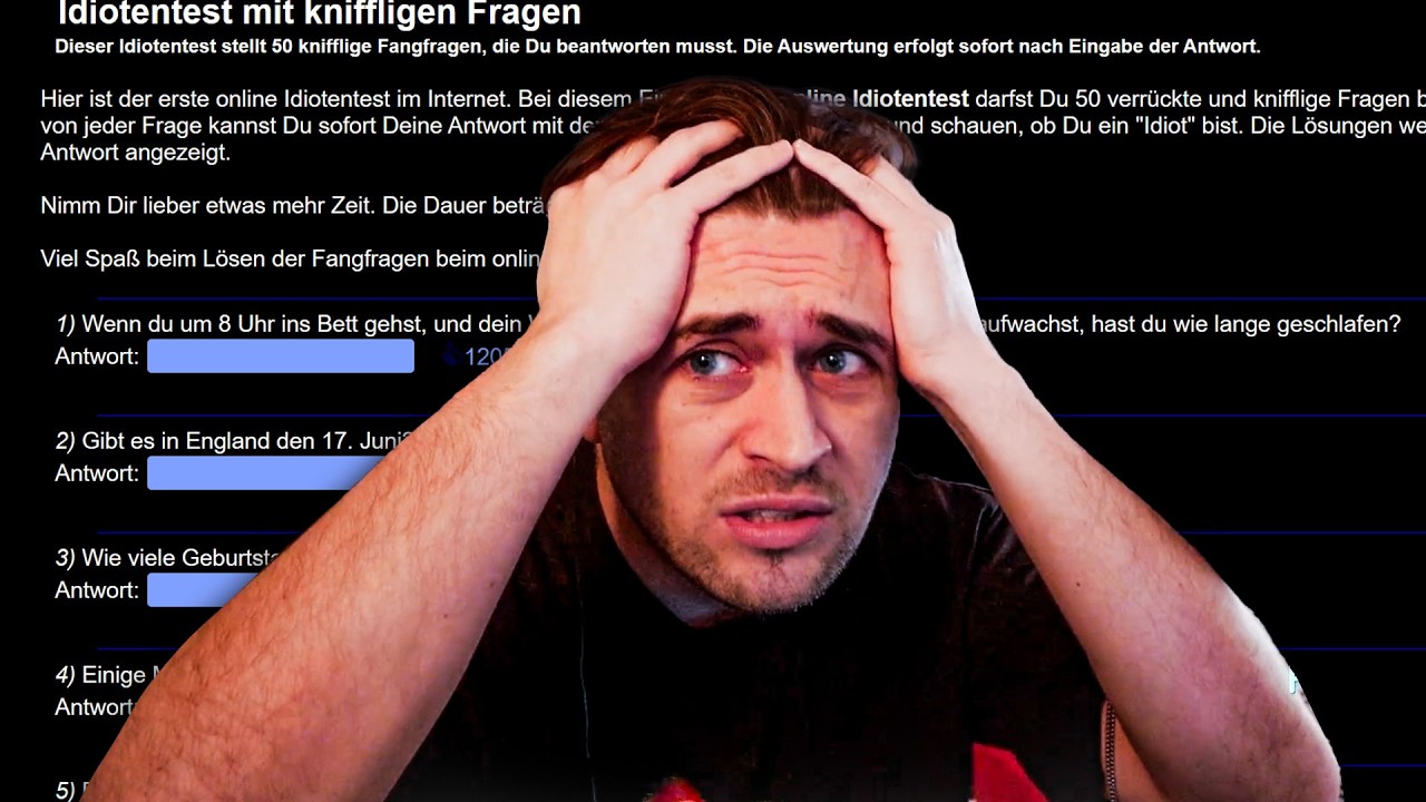 Ich habe -100 IQ (Wissensquiz/Idiotentest)