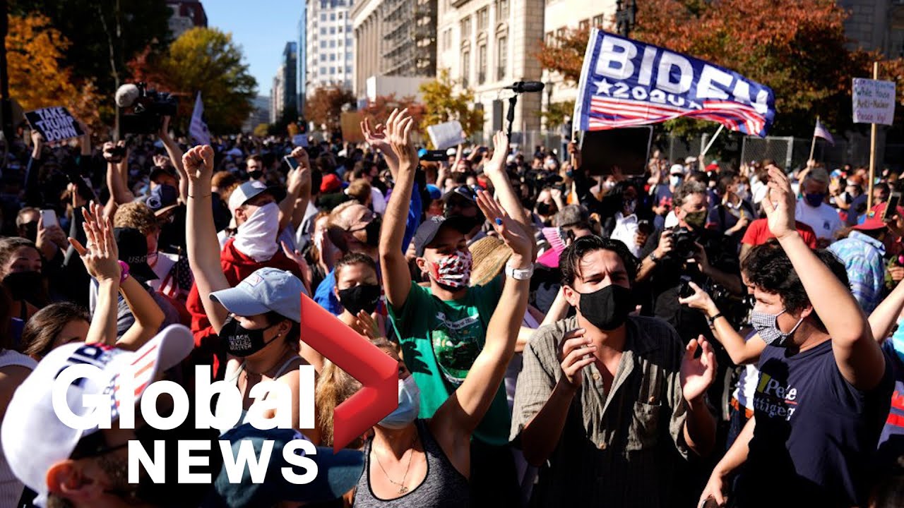 US election: Biden supporters celebrate his victory in streets across the country