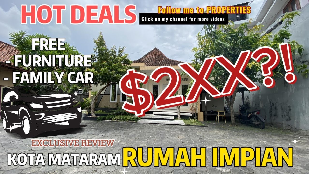 DIJUAL CEPAT RUMAH DI LOMBOK GRATIS FURNITURE + FAMILY CAR ? EDISI LOMBOK #rumahimpian #property
