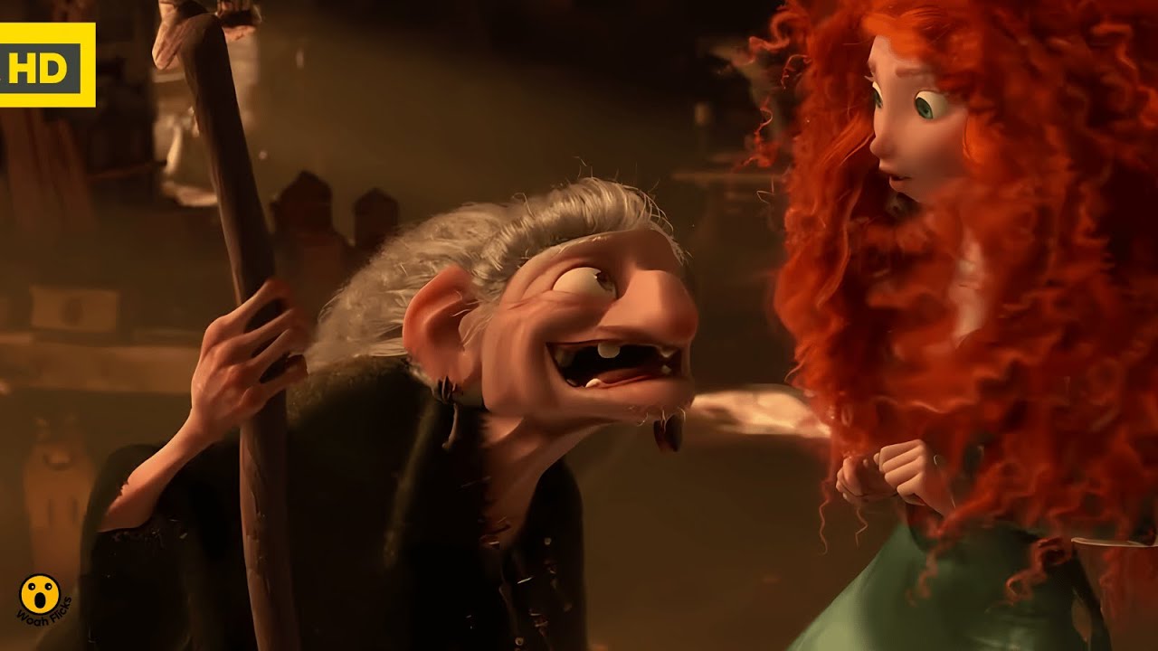 Brave (2012) Movie | Merida Meets The Witch