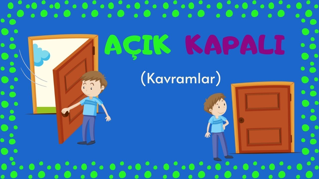 Zıt Kavramlar - Açık Kapalı Kavramı - Eğitici Çizgi Film #okulöncesieğitim #çocukgelişimi