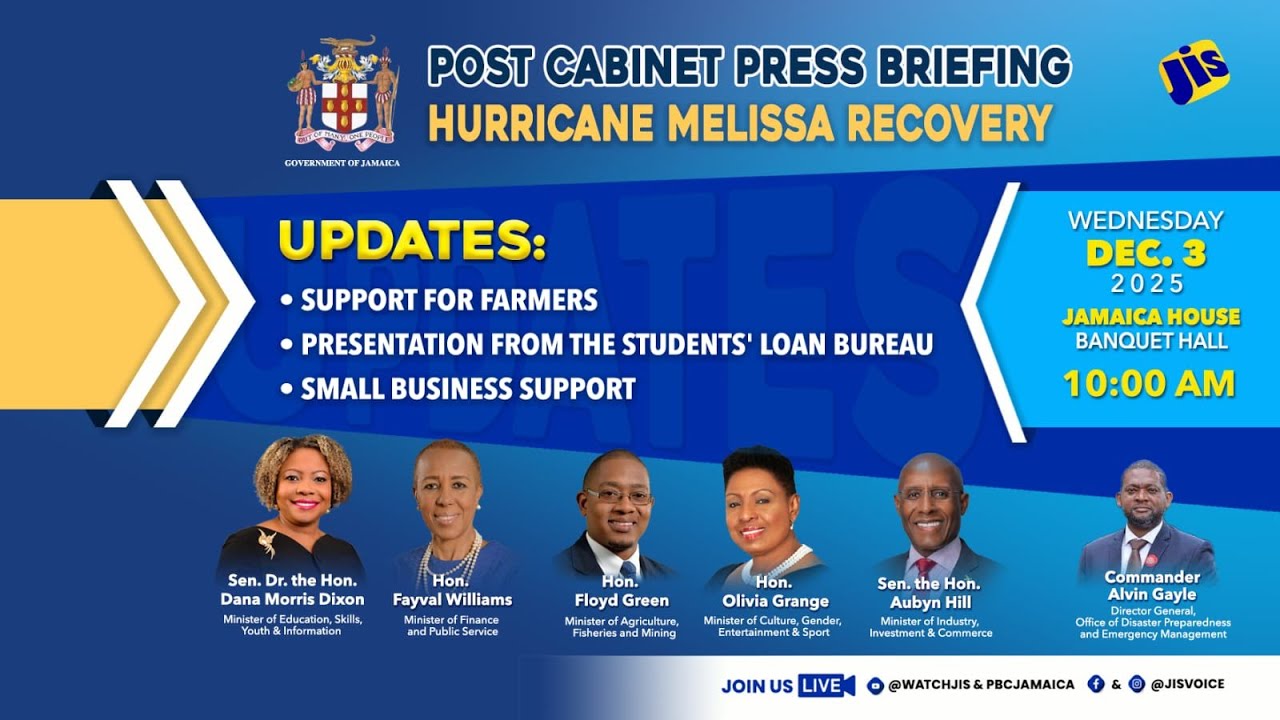 🌪️Post Cabinet Press Briefing on Hurricane Melissa Recovery || December 3, 2025 🌪️