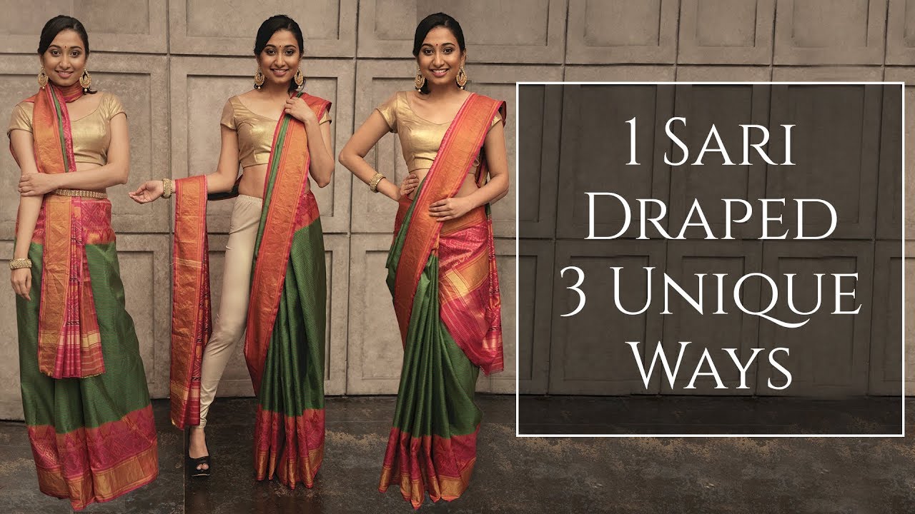 3 Unique Ways To Drape One Saree | Saree Draping Styles | MissMalini Fashion | MissMalini