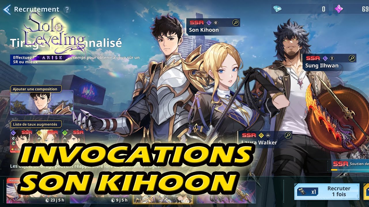 INVOCATIONS SON KIHOON & BANNIÈRE ARMES // SOLO LEVELING ARISE