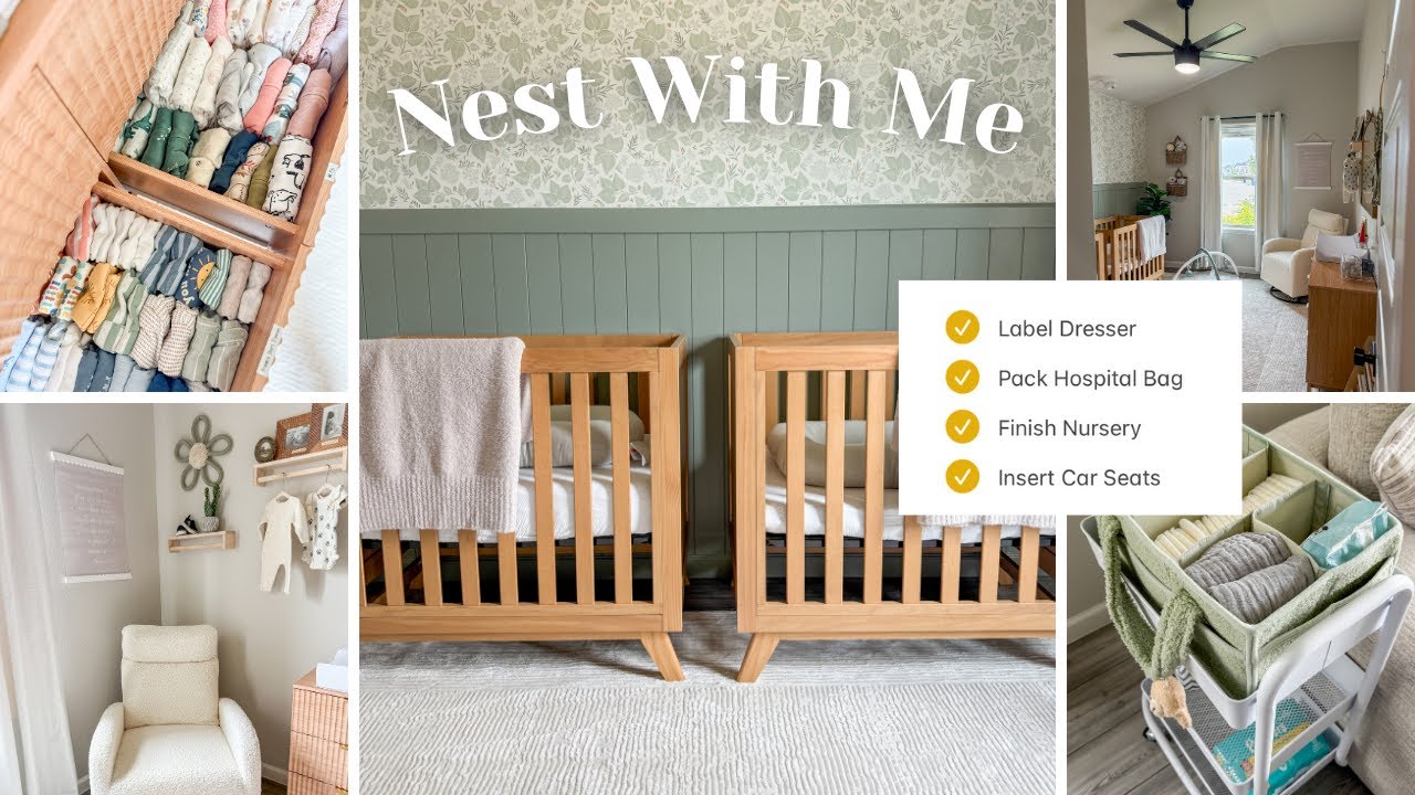 NEST WITH ME ДЛЯ МАЛЫШЕЙ ☁️ 30 недель беременности, обзор детской комнаты, организация комода, ор...
