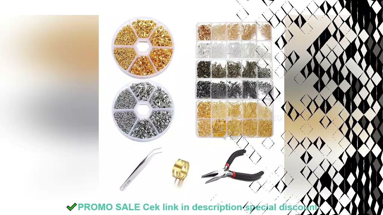 Alloy Accessories Jewelry Findings Set Repair Tools Lobster Clasp Open Jump Rings Earring Hooks for