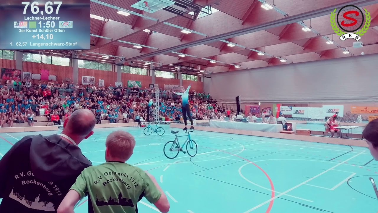 Lisa Lechner und Benjamin Lechner, 2er-Kunstradsport Schüler offen – DM Hallenradsport Schüler 2023