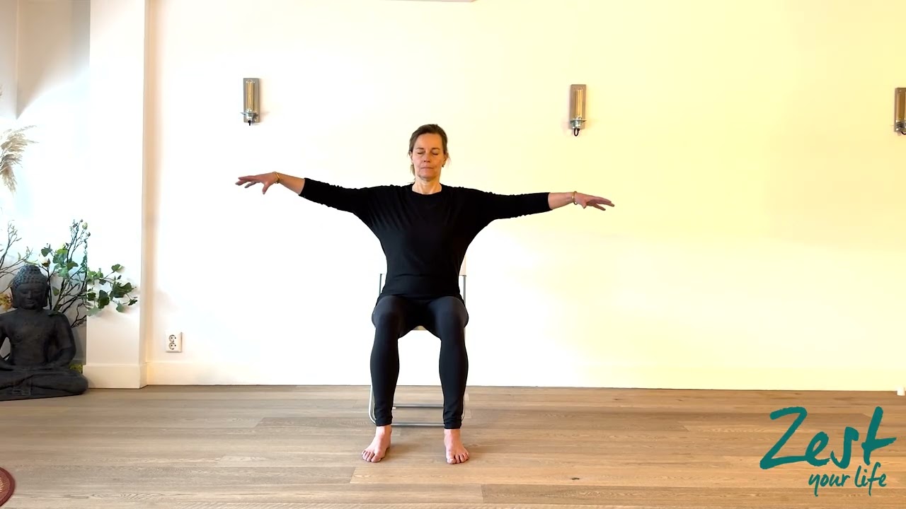 Oefening Qi flow armen en benen zittend | Daily Practice Challenge | Zest Your Life | Qigong