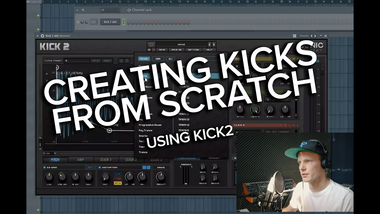 Creating Melodic Techno Kick From Scratch with Kick2 - FL Studio 20