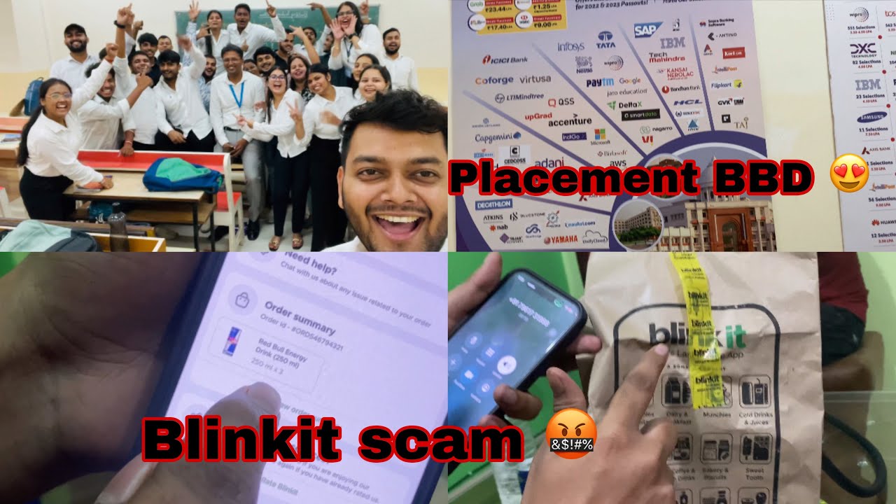 BBD UNIVERSITY ME MILI PLACEMENT😍 BLINKIT NE KIYE SCAM 🤬