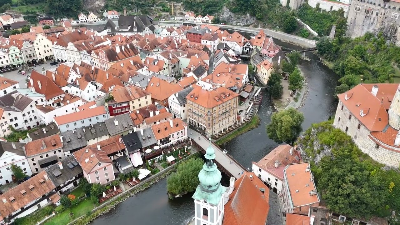 2025SEP Czechnia,  Cesky Krumlov by drone