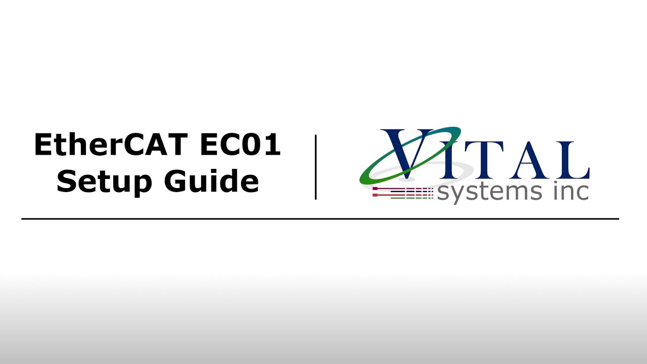 EtherCAT Mach4 EC01 Setup Guide