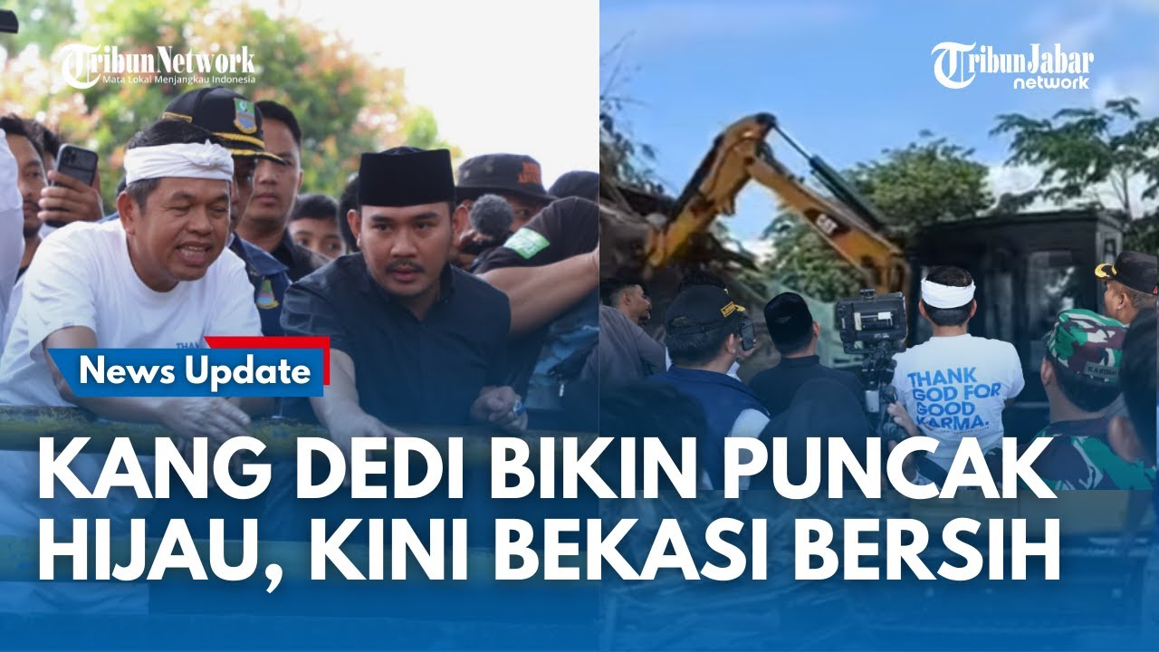 Setelah di Puncak Bogor, Dedi Mulyadi Tegas Pimpin Bongkar Bangunan Liar di Bantaran Sungai Bekasi