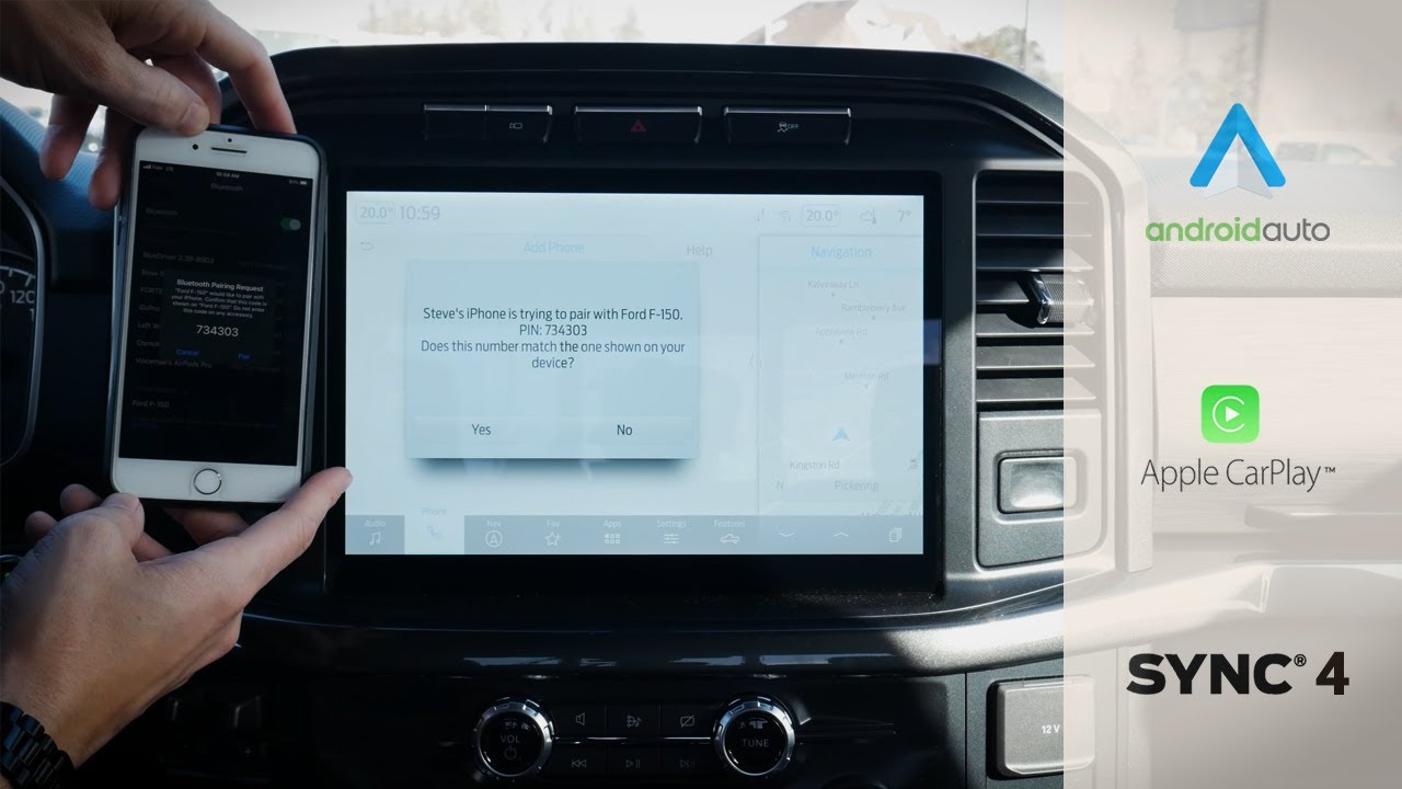 Подключение телефона в Ford F150 2022-2023 годов | Плюс настройка Android Auto и Apple CarPlay!