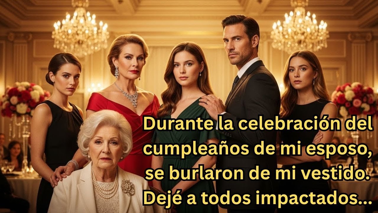 Durante el cumpleaños de mi esposo, se burlaron de mi vestido. Dejé a todos impactados...