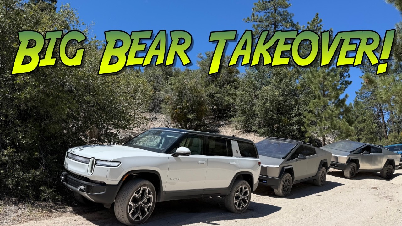 EPIC EV Off-Road Adventure! Rivian, Cybertruck & Hummer EV Tackle Big Bear!