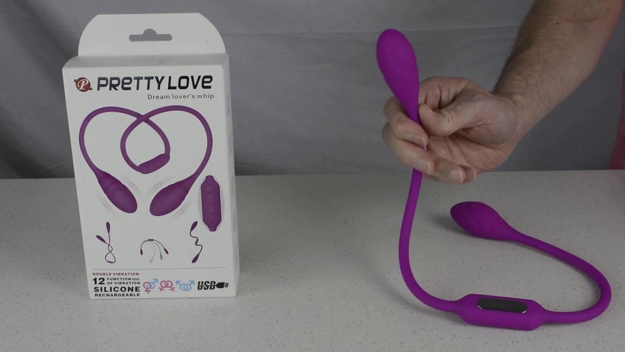 Double ended vibrating 2 egg dildo, Women's Sex Toy