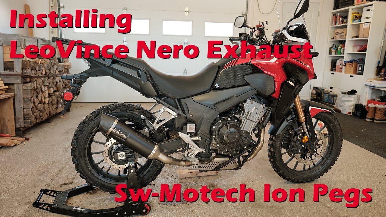 CB500X | LeoVince Nero Exhaust and SW-Motech Ion pegs