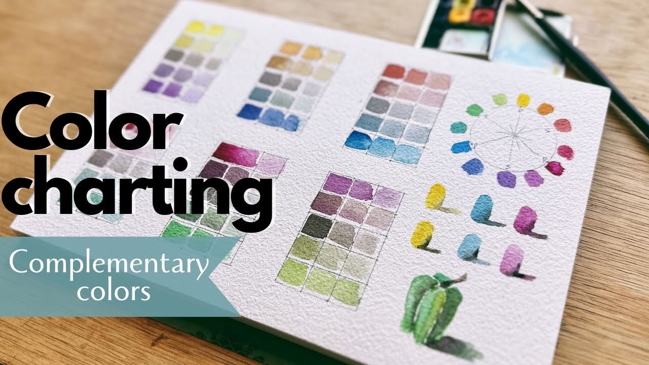 Mixing complementary colors with watercolor for perfect shadows