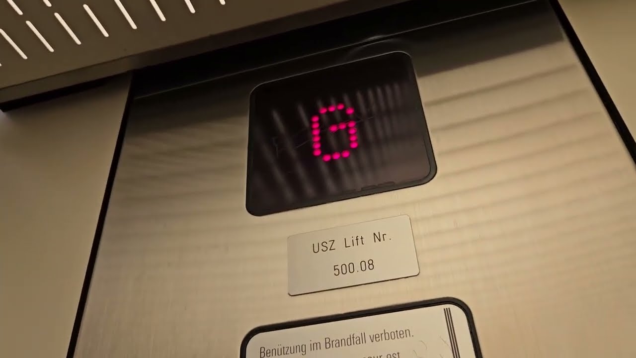 Last ride! Amazing 1995 Schindler traction elevator/lift in Nord 1, Zürich University Hospital, CH