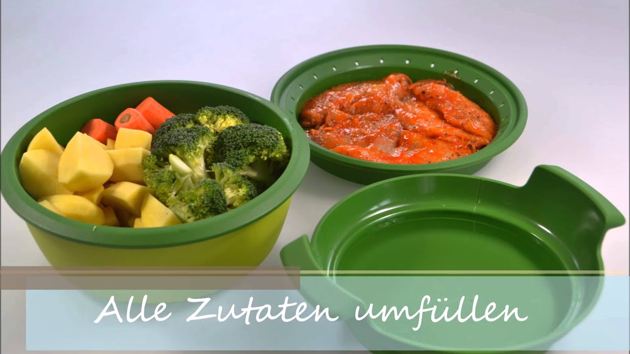 Hühnchen und Kartoffel im Dampfgarer