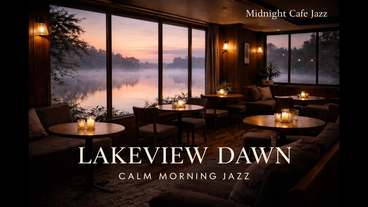 Lakeview Cafe at Dawn 🌊 Calm Piano Jazz for a Peaceful Morning