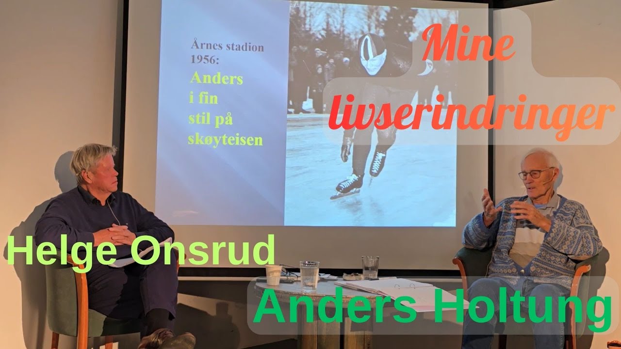 Fredagspåfyll ved Nes bibliotek: Anders Holtung deler minner i samtale med Helge Onsrud