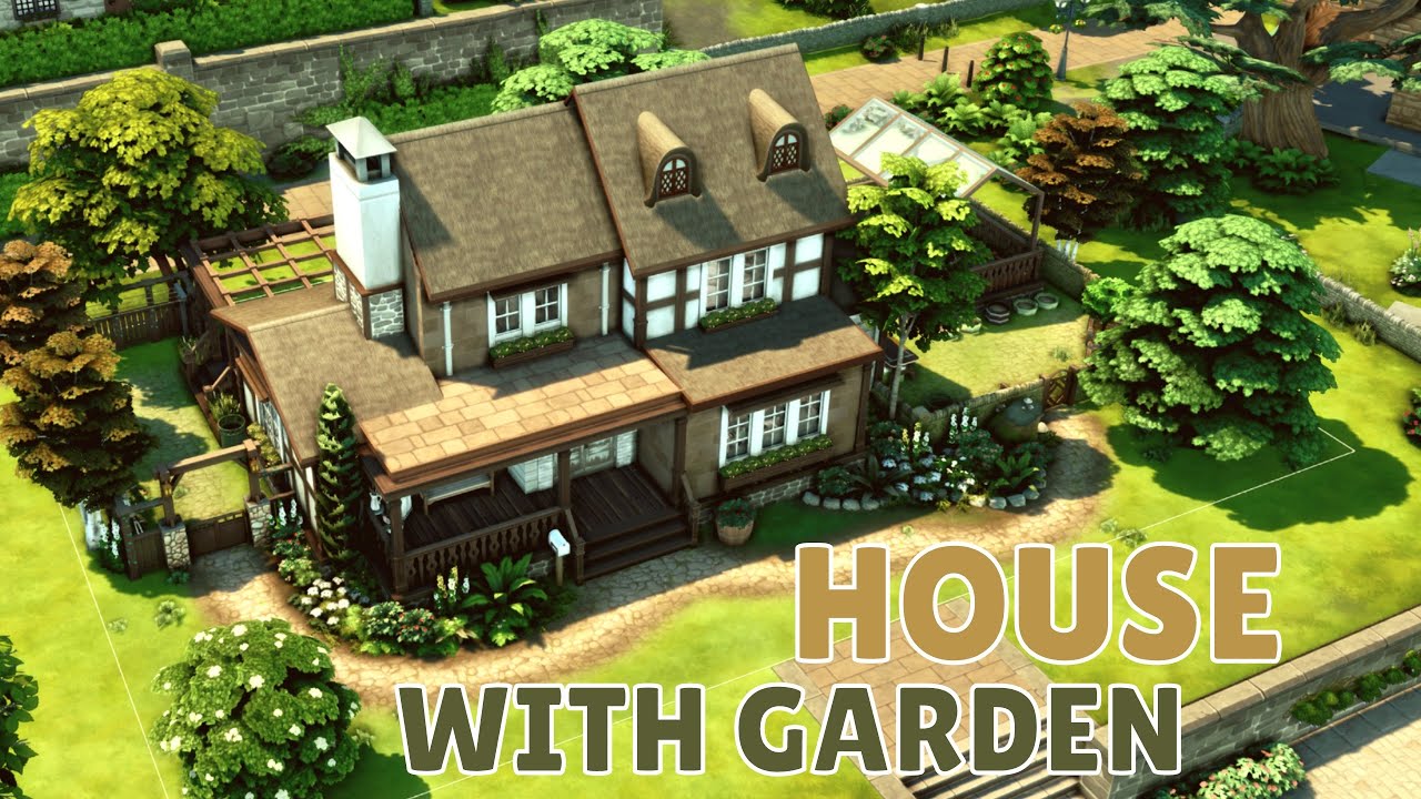 Семейный дом с садом Симс 4🌳Family house with garden The Sims 4 | Строительство | NO CC
